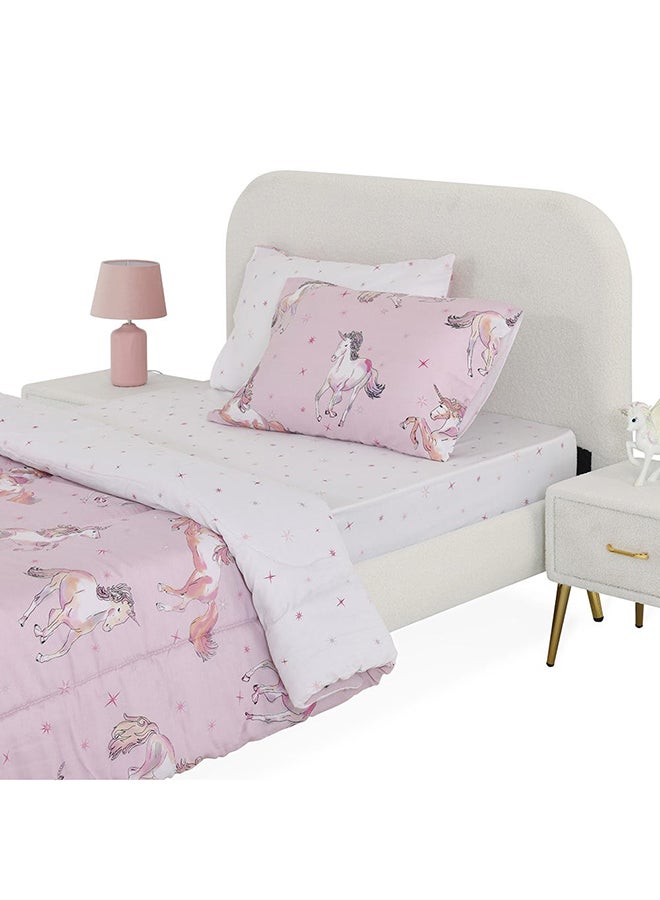 New Unicorn Queen-Sized Fitted Sheet Set, Multicolour - 150x200 cm