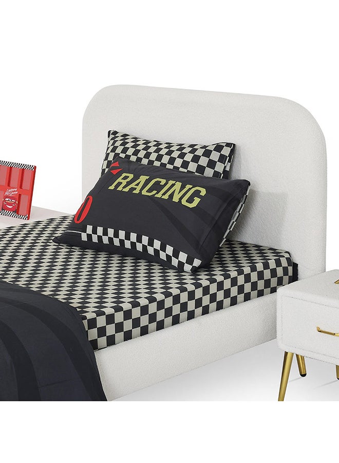 Race Car Queen-Sized Fitted Sheet Set, Multicolour - 150x200 cm