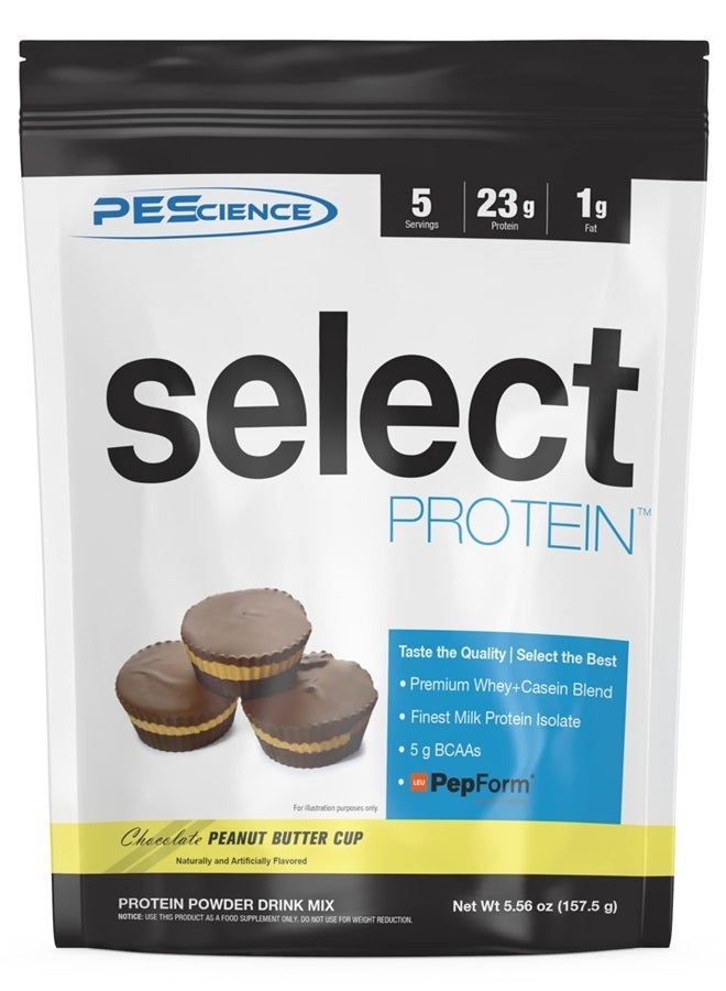 Select Low Carb Protein Powder, Chocolate Peanut Butter Cup, 5 Serving, Keto Friendly and Gluten Free