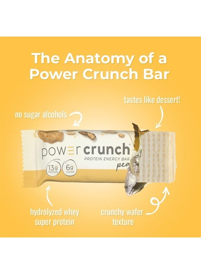 Protein Wafer Bars, High Protein Snacks with Delicious Taste, Peanut Butter Crème, 1.4 Ounce (12 Count)