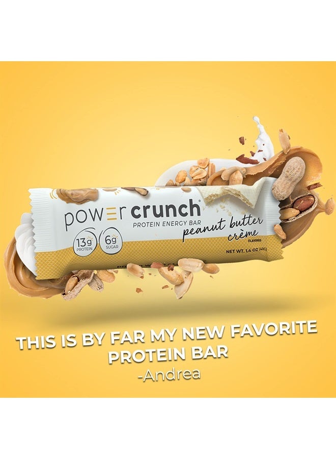 Protein Wafer Bars, High Protein Snacks with Delicious Taste, Peanut Butter Crème, 1.4 Ounce (12 Count)