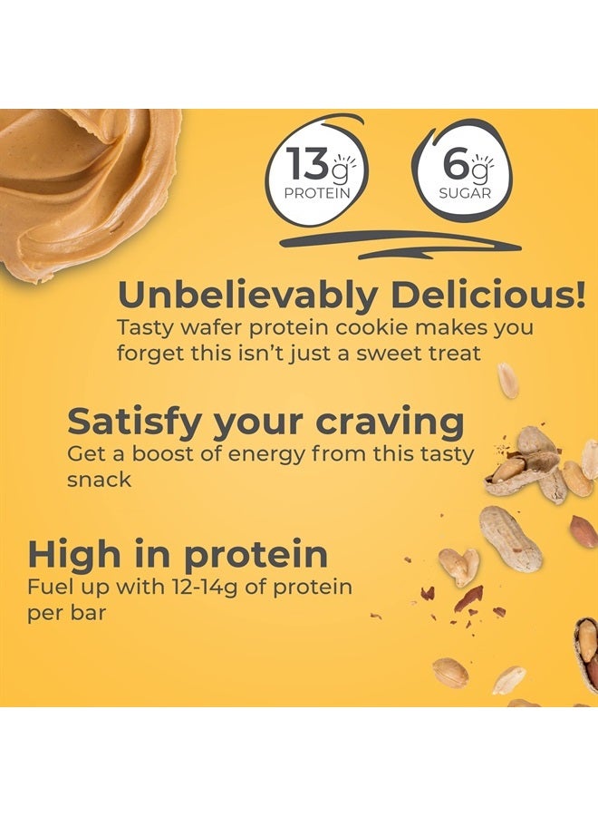 Protein Wafer Bars, High Protein Snacks with Delicious Taste, Peanut Butter Crème, 1.4 Ounce (12 Count)