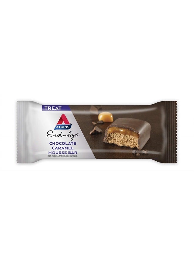 Endulge Chocolate Caramel Mousse Bar, Dessert Favorite, 1g Sugar, High in Fiber, 5 Count