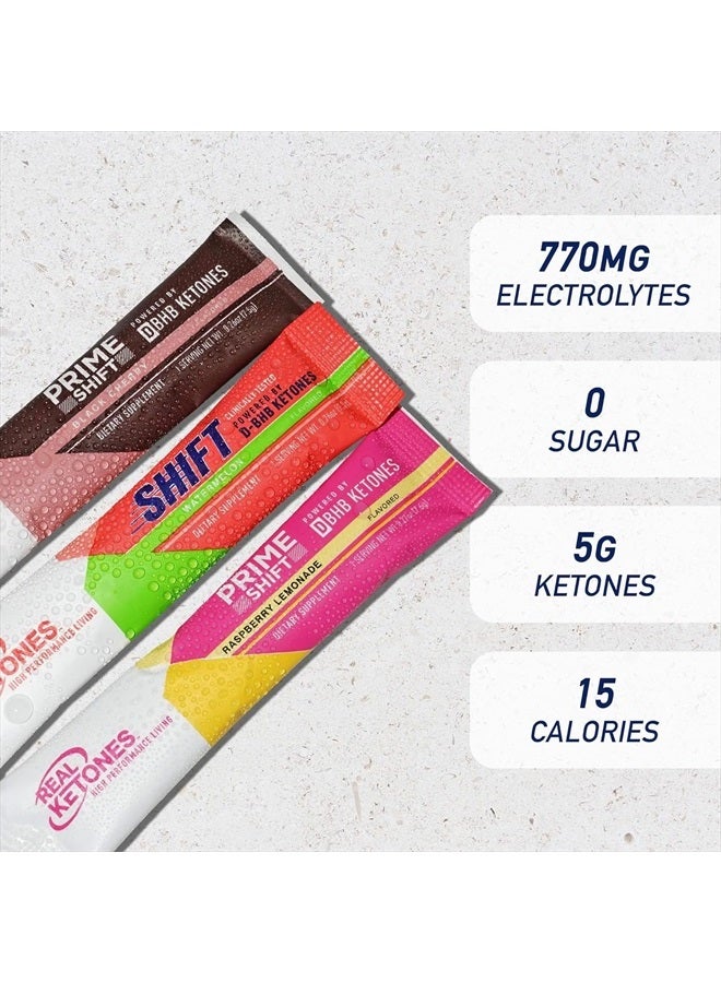 BHB Exogenous Ketones Drink Mix Packets Keto Electrolytes Powder Packets No Sugar with 4 Main Fasting Electrolytes Plus Hydrating Patented Keto BHB - 30 Count Variety Pack
