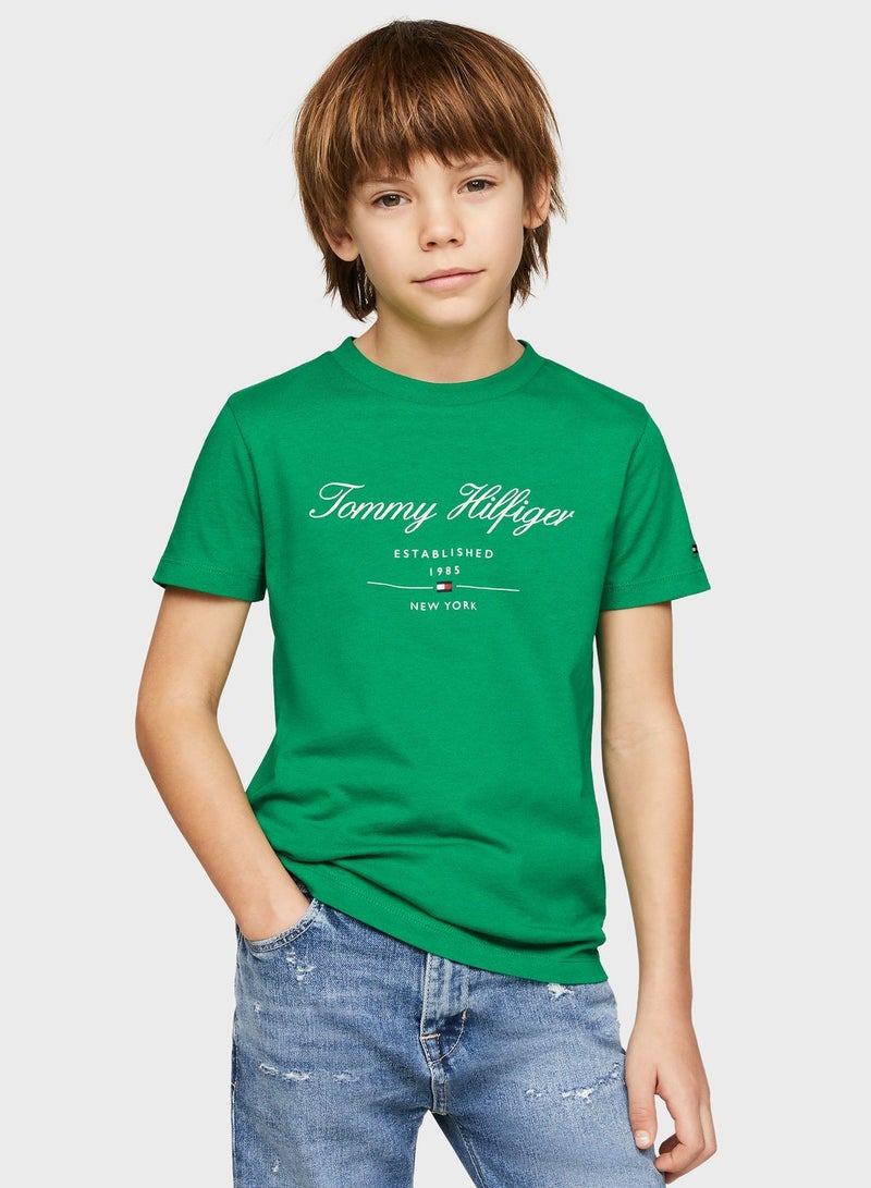 Kids Text Print T-Shirt
