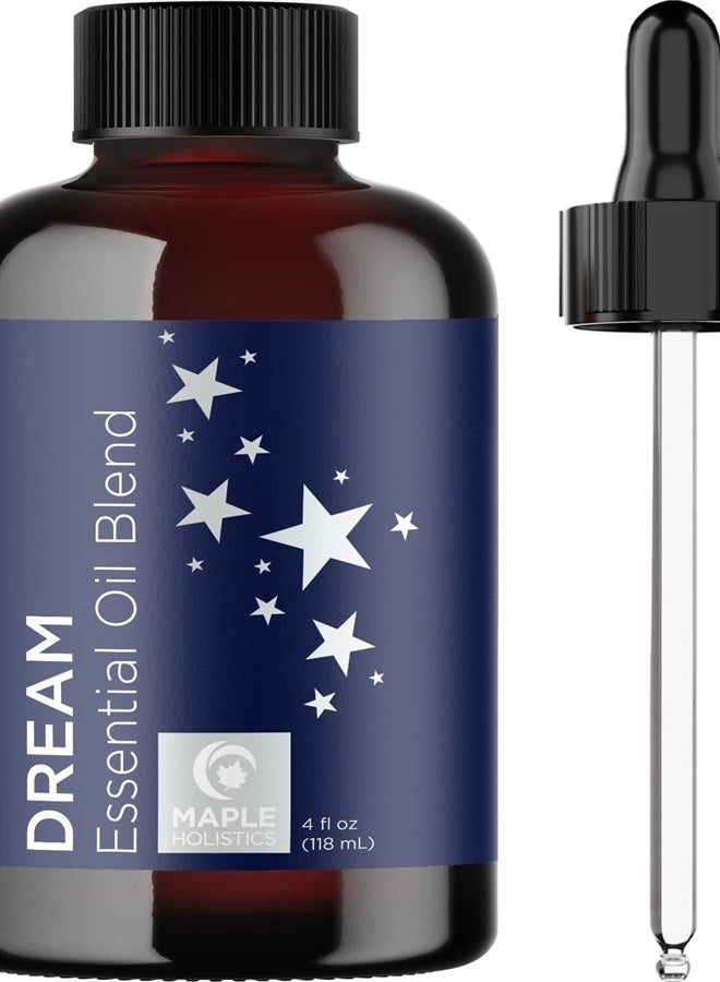 Sleep Essential Oil Blend for Diffuser - Dream Essential Oil for Diffusers Aromatherapy and Wellness with Ylang-Ylang Clary Sage Roman Chamomile and Lavender Essential Oil for Nighttime Support 4oz