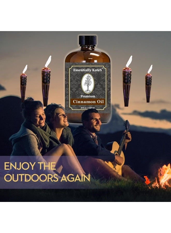 Premium Cinnamon Oil 4 Fl Oz with Huge Dropper and Sprayer - 100% Pure, Natural & Therapeutic - Cleaning, DIY Soap, Diffuser, Aromatherapy, Garden and Kitchen - Indoor and Outdoor