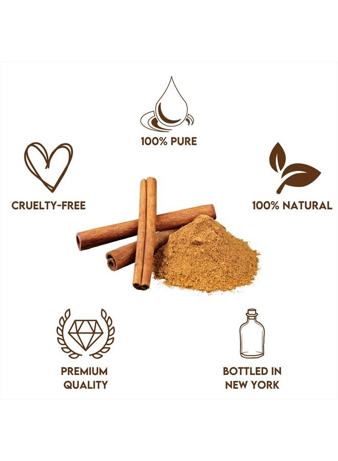 Premium Cinnamon Oil 4 Fl Oz with Huge Dropper and Sprayer - 100% Pure, Natural & Therapeutic - Cleaning, DIY Soap, Diffuser, Aromatherapy, Garden and Kitchen - Indoor and Outdoor