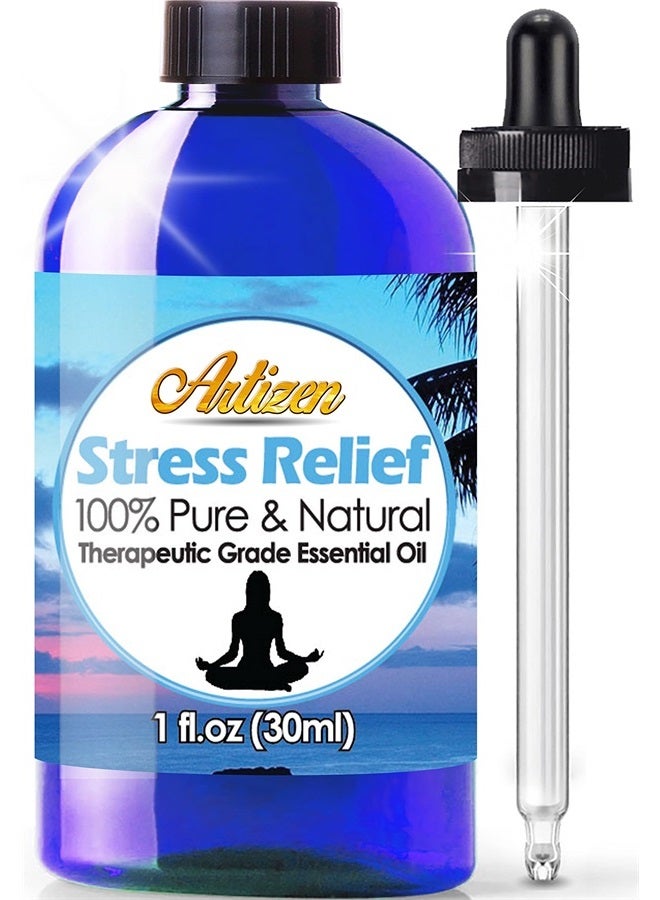 Stress Relief Blend Essential Oil (100% Pure & Natural - Undiluted) Therapeutic Grade - Huge 1oz Bottle - Perfect for Aromatherapy, Relaxation, Skin Therapy & More!