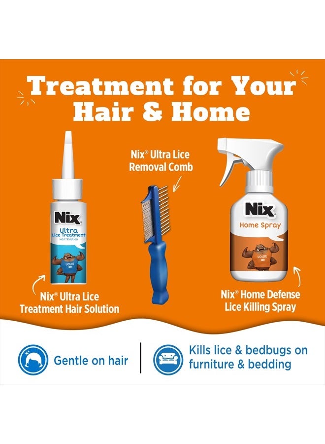 Lice Removal Kit - Lice Treatment Hair Solution and Comb, Home Defense Bedbug and Lice Killing Spray