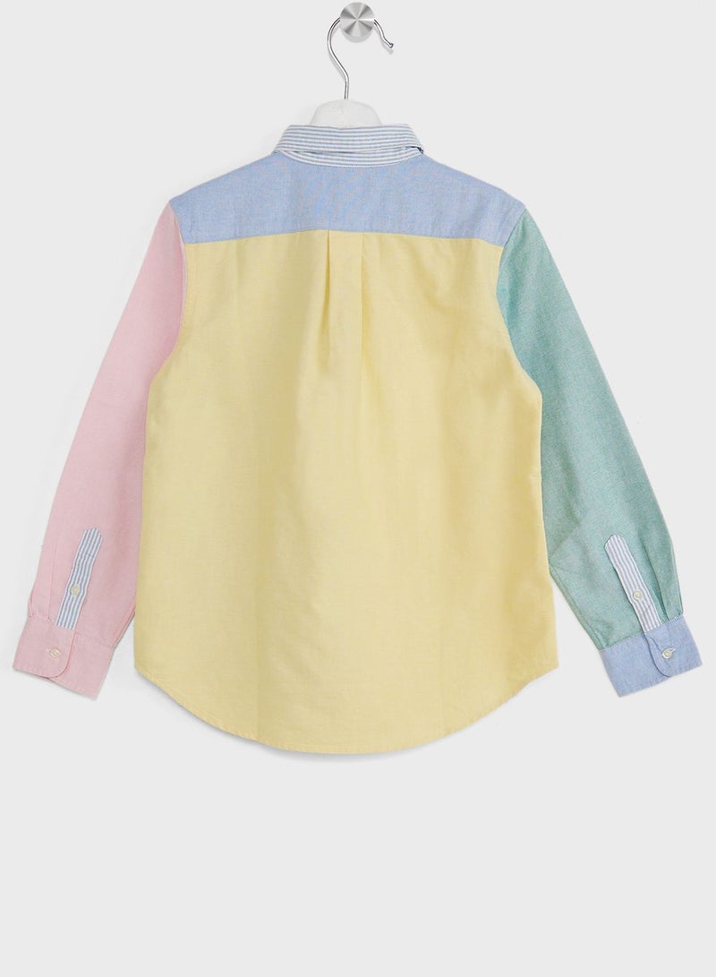 Kids Color Block Shirt