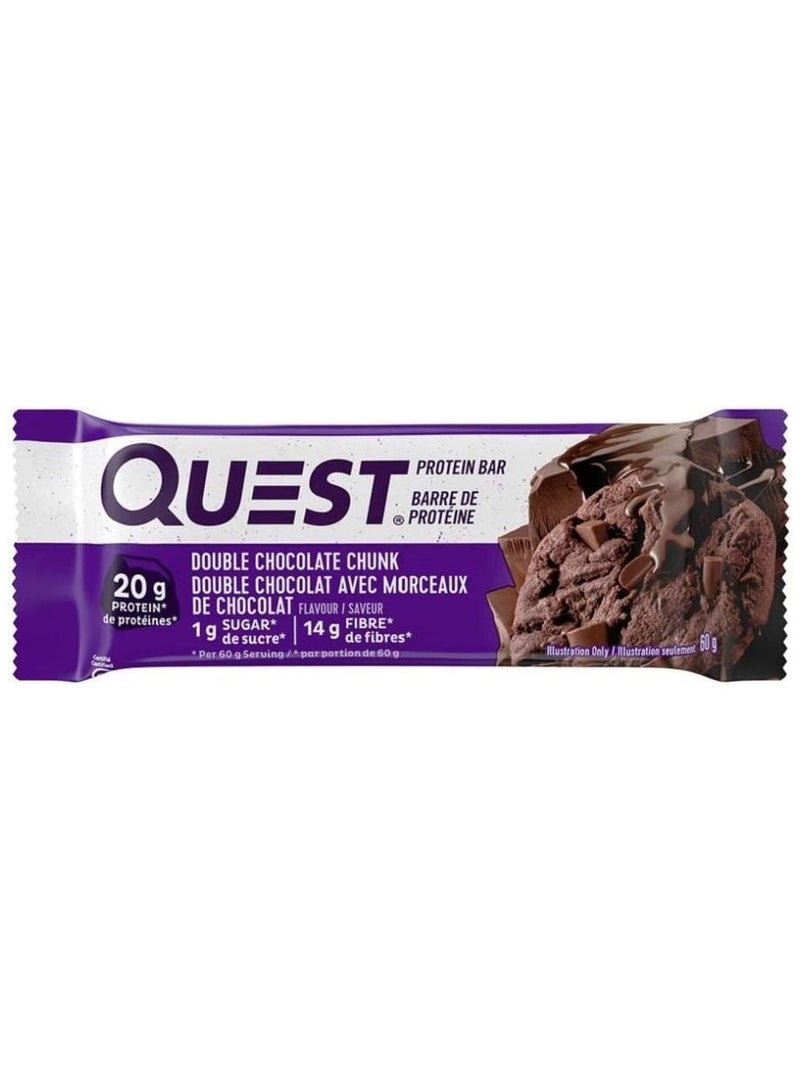 Quest Nutrition Double Chocolate Chunk Protein Bar, High Protein, Gluten Free, Keto Friendly, 1 count