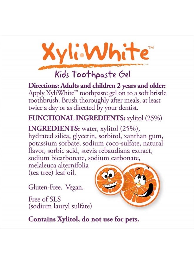 Solutions, Xyliwhite™ Toothpaste Gel for Kids, Orange Splash Flavor, Kid Approved! 3-Ounce, packaging may vary