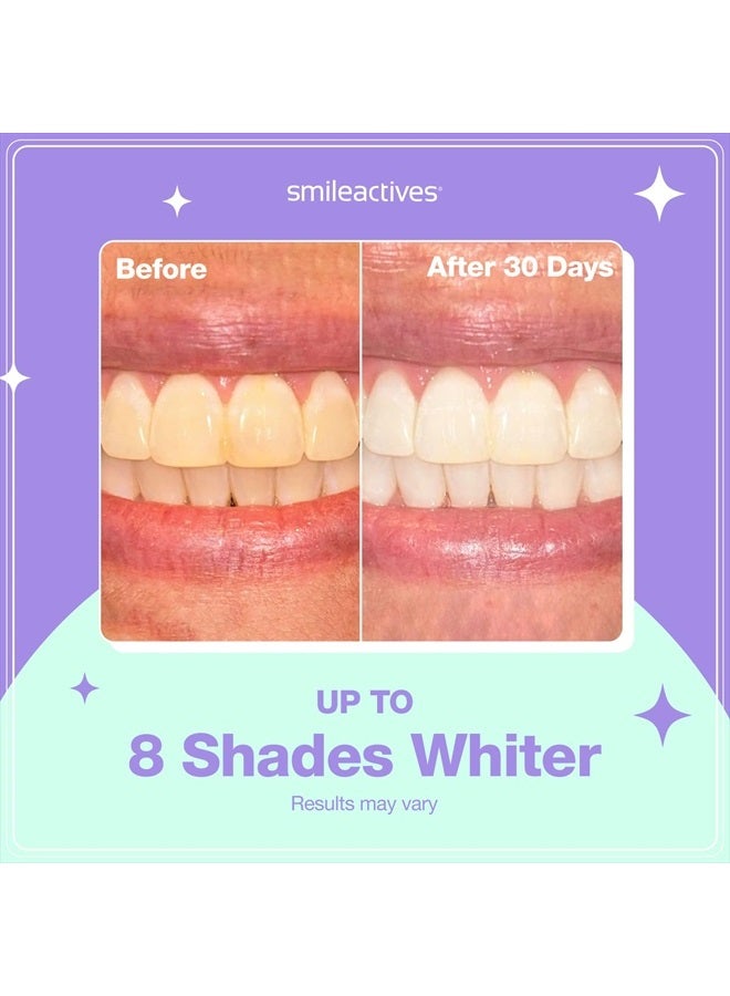 Smileactives Whitening Gel for Your Toothpaste | 2oz Bottle - Features Polyclean Technology with Clinical-Grade Hydrogen Peroxide for Long Lasting White Teeth, Remove Coffee Stains