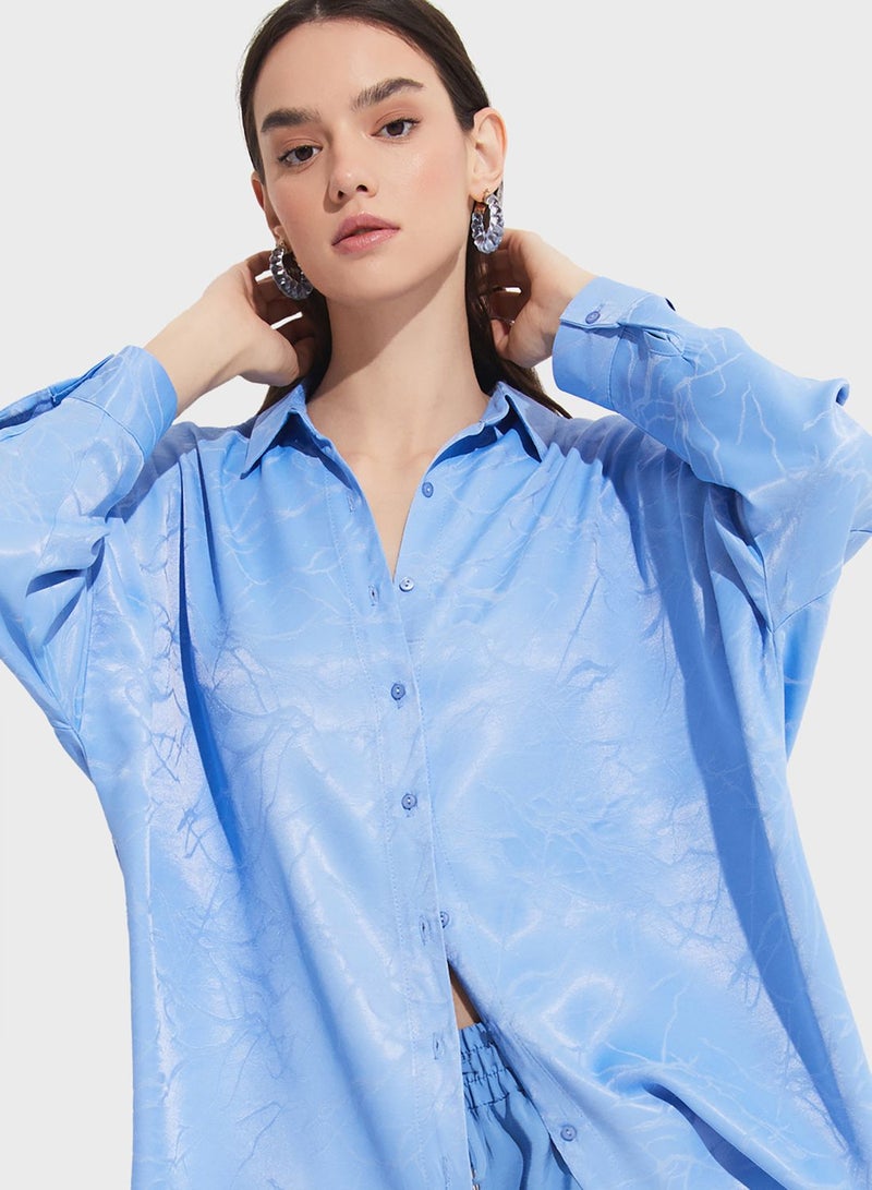 Patterened Button Down Shirt