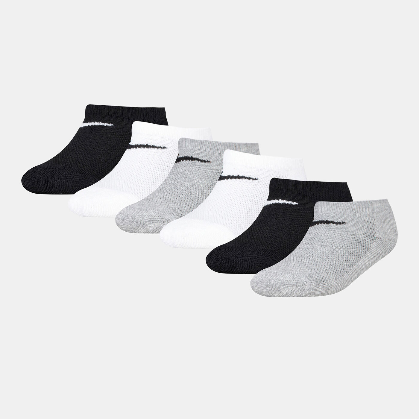 Kids' Cushioned No-Show Socks (6 Pairs)
