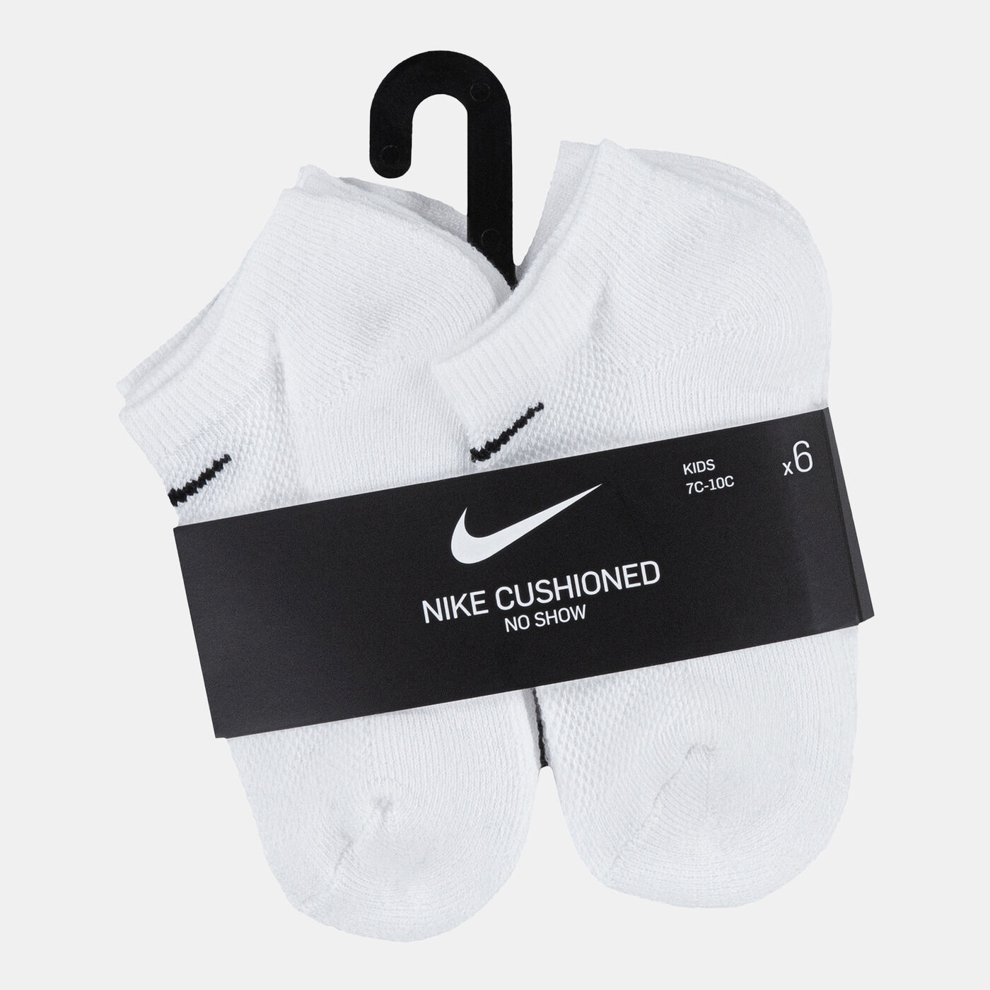 Kids' Cushioned No-Show Socks (6 Pairs)