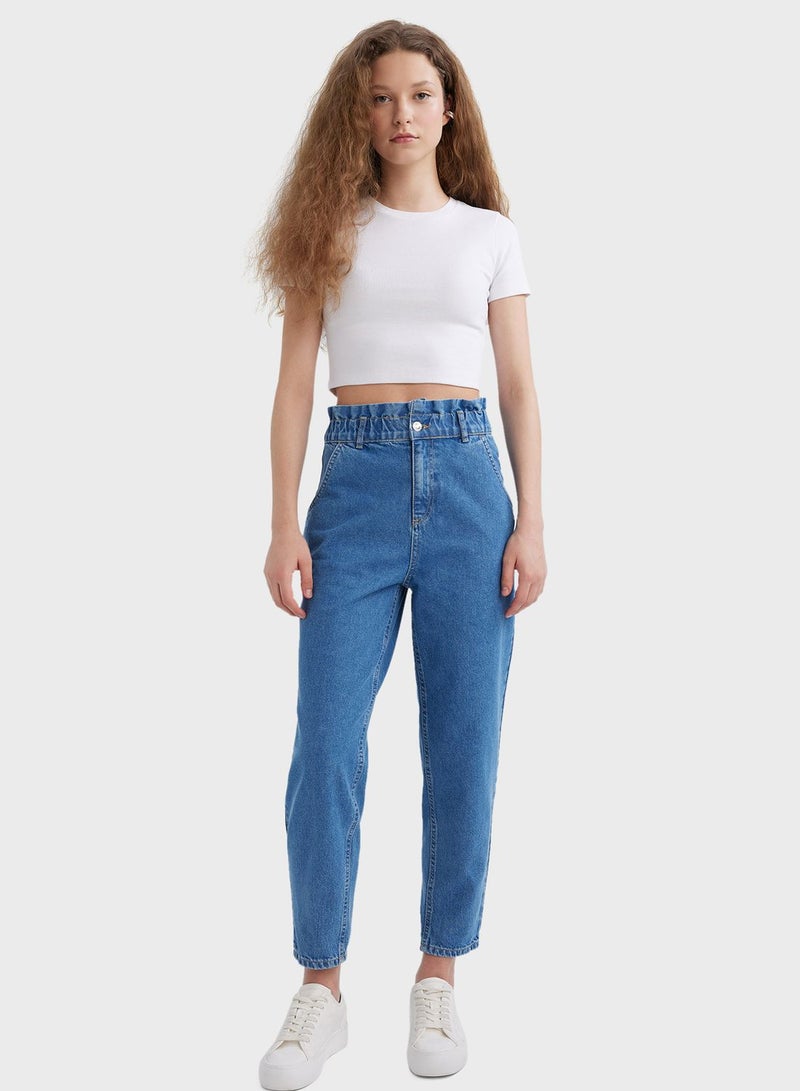 Paperbag Fit Jean Trousers