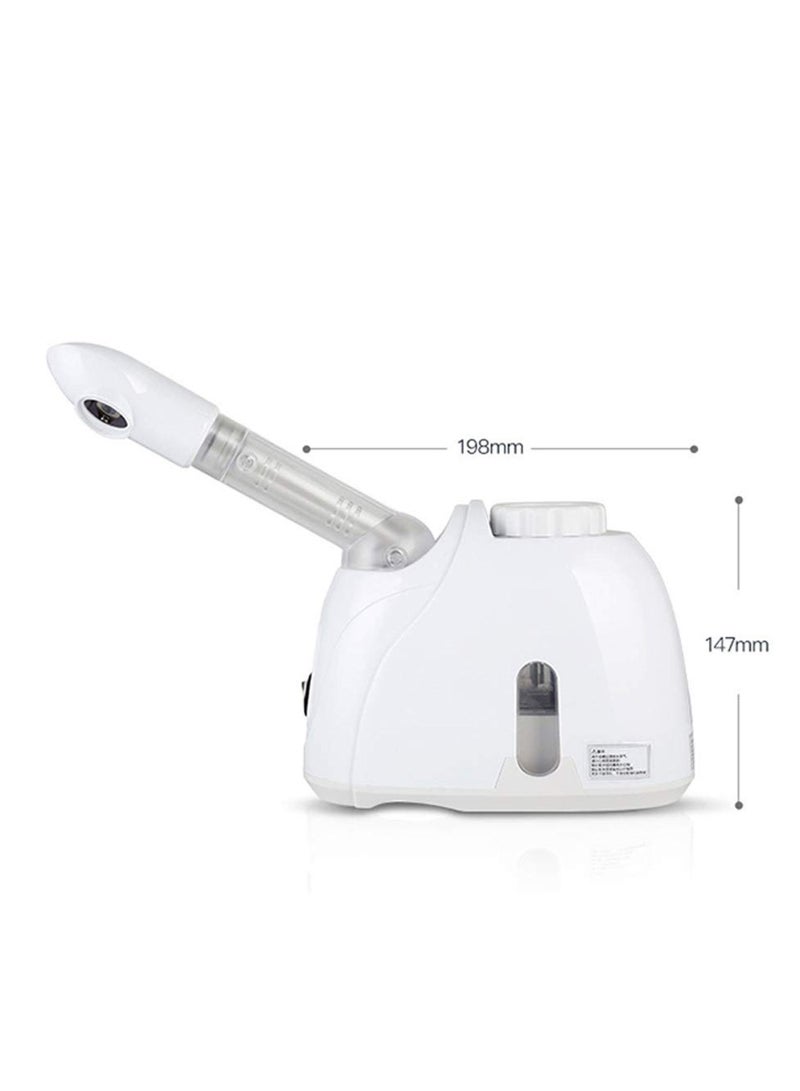 Professional Facial Steamer Facial Steamer with 360° Rotating Nozzle Sprayer Extendable Arm & Adjustable Nozzle for Sinuses Moisturizing Unclogs Pores or deep Cleaning Skin at Home or Salon, White