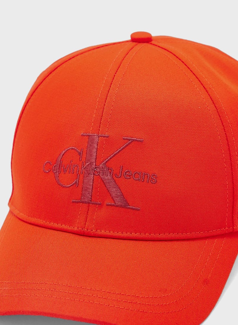 Monogram Detailed Curved Peak Cap