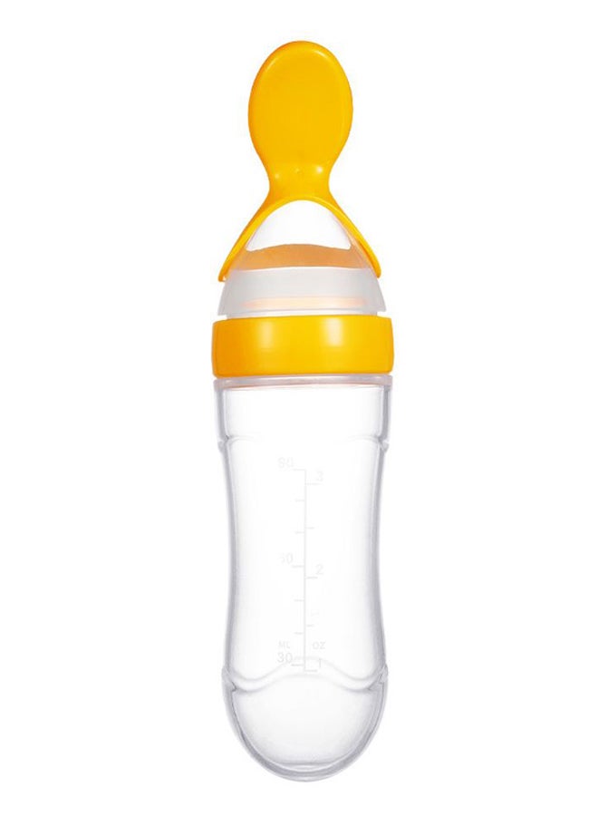 Squeeze Style Baby Feeding Bottle And Spoon