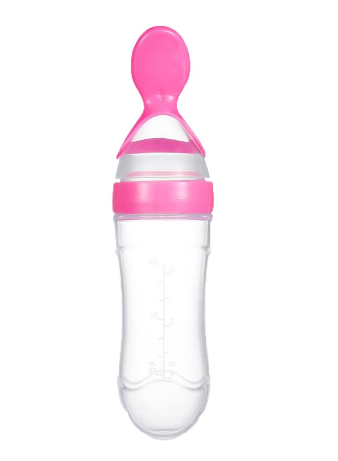 Squeeze Style Baby Feeding Bottle And Spoon