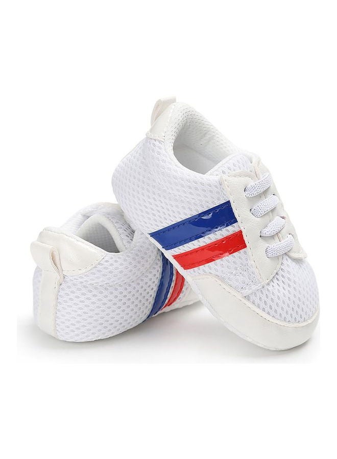 Non Slip Sneakers White/Blue/Red