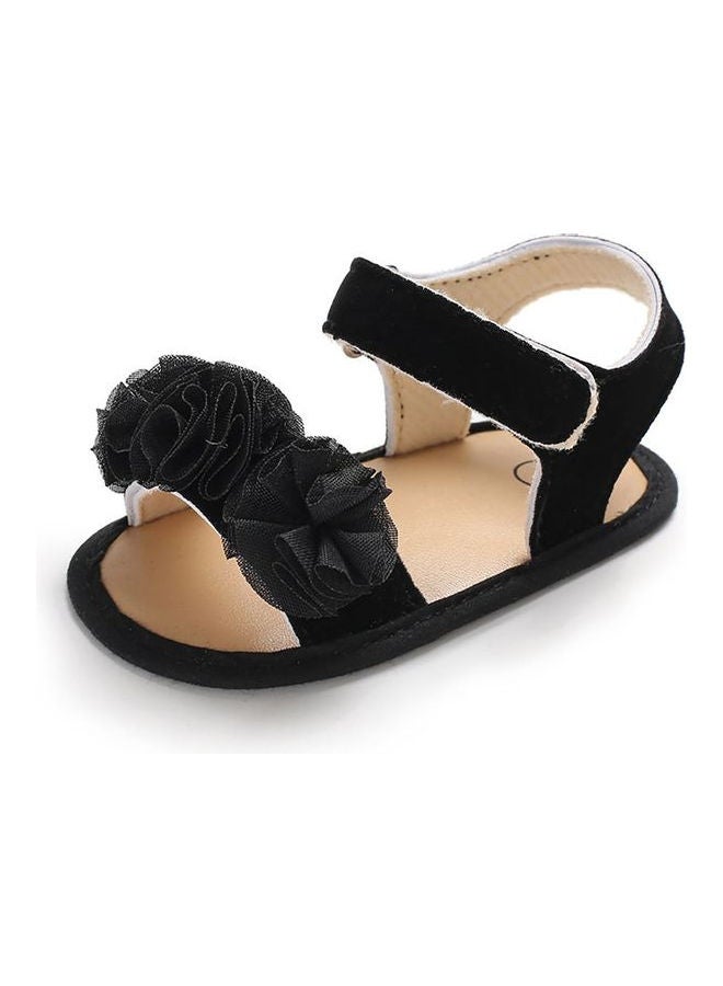Comfortable Flat Heel Spring Sandal Black