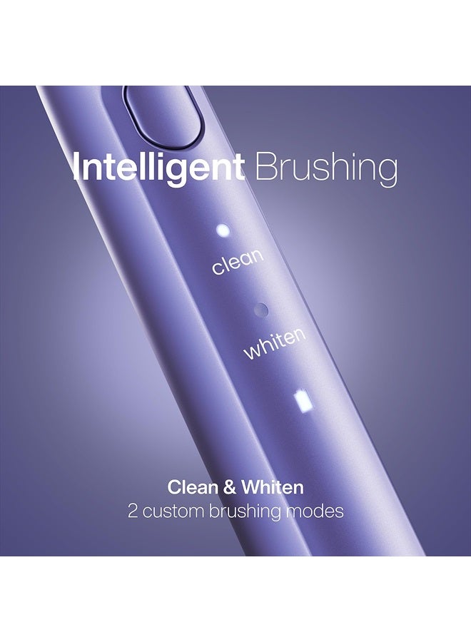 Icon ADA-Accepted Rechargeable Toothbrush | Magnetic Holder & Slim Travel Case | 2 Brushing Modes & Smart Timers | Gentle Micro-Vibrations (Lilac)