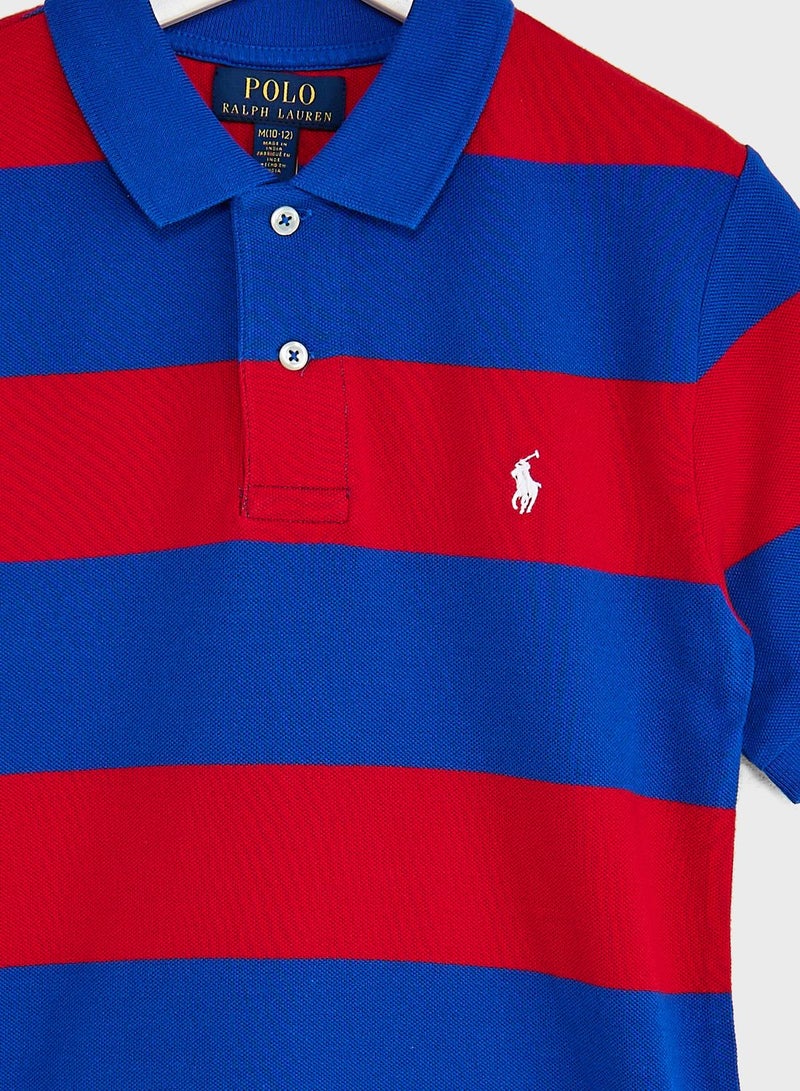 Kids Color Block Polo