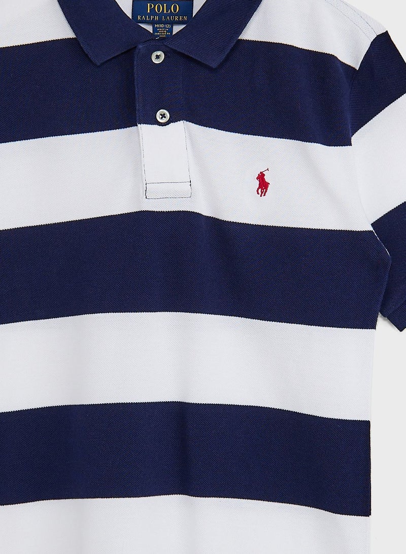 Kids Color Block Polo