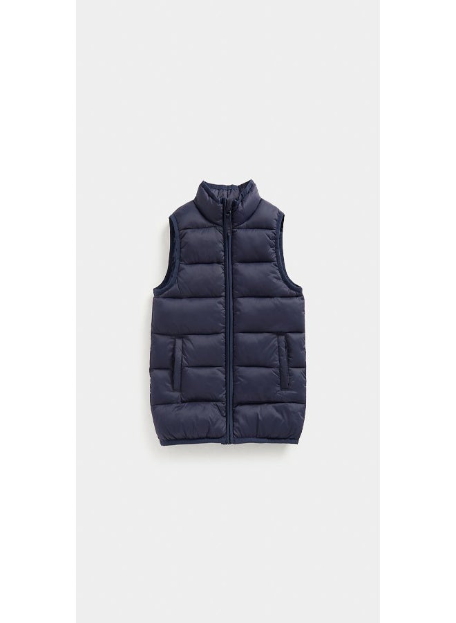 Navy Pack Away Quilted Gilet