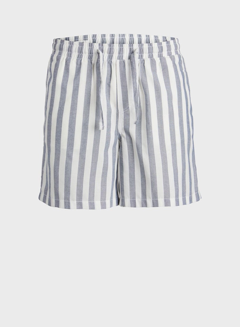 Striped Drawstring Shorts