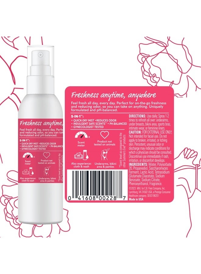 Refresher Mist, Feminine Spray Reduces Odor, Blissful Escape, Body Spray for Women, 1.89 Oz Bottle