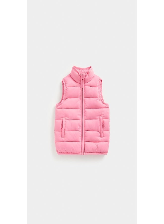 Pink Pack Away Quilted Gilet