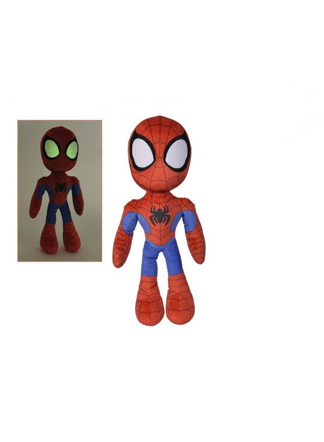 Spiderverse Spiderman Action Figure 25 Cm Soft Toy With Glow In The Dark Eyes,Blue,Purple,White
