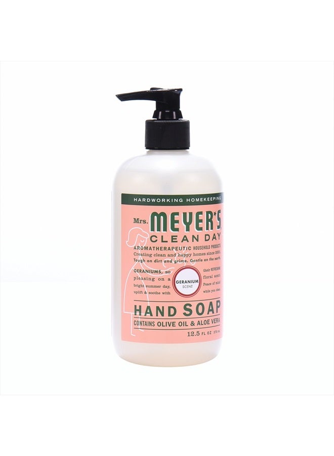 Hand Soap, Made with Essential Oils, Biodegradable Formula, Geranium, 12.5 fl. oz - Pack of 6