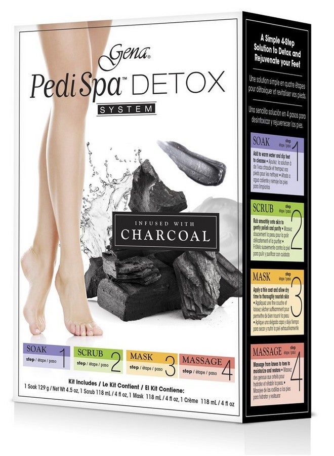 Pedi Spa Detox Black Charcoal For Feet Detox And Rejuvenation 4Pc Kit