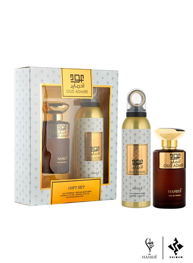 Oud Admire - Luxury Perfume Gift Set - Eau De Parfum 100ml + Body Spray Deo 200ml (unisex)