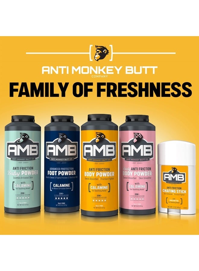 Body Powder for Women, Talc Free Anti Chafing and Sweat Absorbing Powder with Clamine, Hypoallergenic Formula, 8 oz (2 Pack)