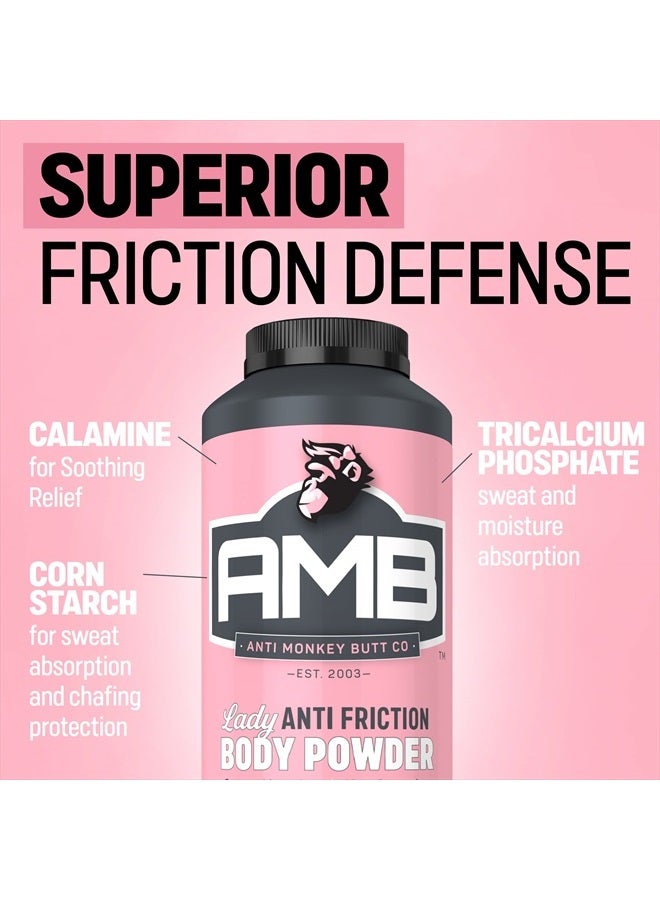 Body Powder for Women, Talc Free Anti Chafing and Sweat Absorbing Powder with Clamine, Hypoallergenic Formula, 8 oz (2 Pack)