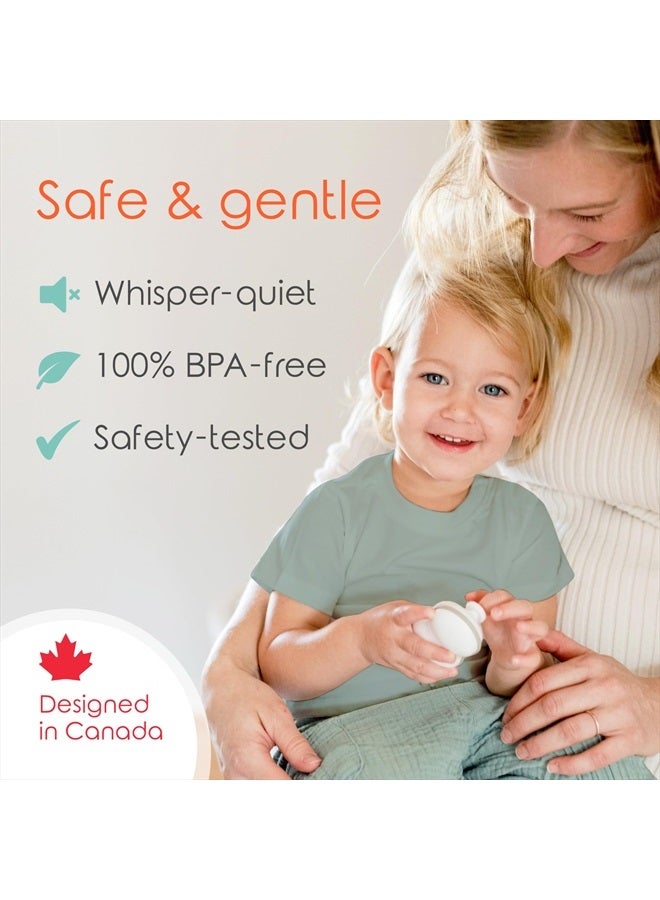 Baby Nail Trimmer Electric - Auto Safety Stop, Baby Nail File Electric with 4 Filing Pads from 0-12+ Months, Electric Nail File Baby Nail Grinder, Baby Care Products