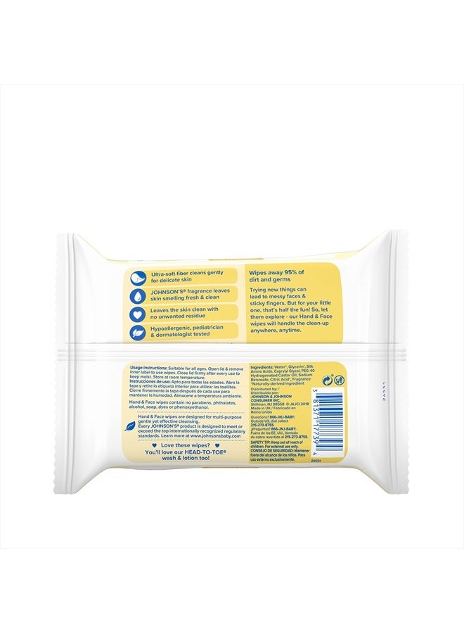 Disposable Hand & Face Cleansing Wipes, Pre-Moistened Wipes Gently Remove 99% of Germs & Dirt from Delicate Skin, Paraben-, Phthalate- & Alcohol-Free, Hypoallergenic, 25 ct