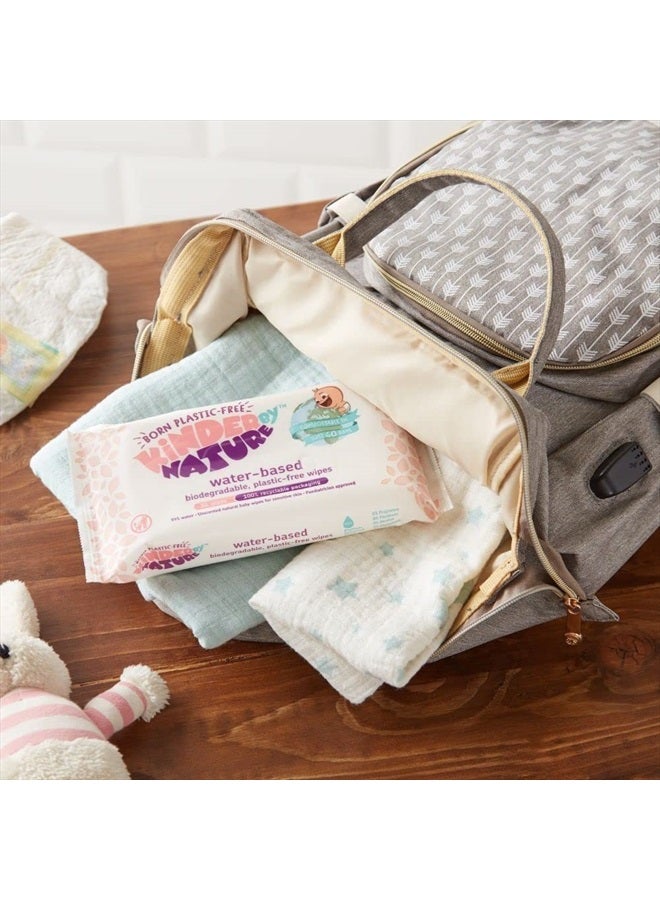 Kinder by Nature Water-Based Baby Wipes - 56 Count (Case of 12 packs)