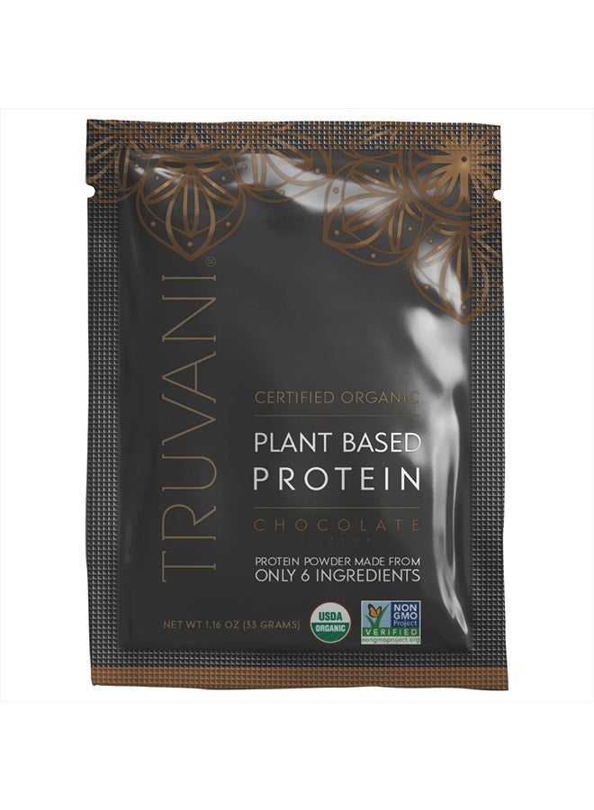 Vegan Protein Powder | Chocolate | 20g Organic Plant Based Protein | 1 Serving | Pea Protein for Women and Men | Keto | Gluten & Dairy Free | Low Carb | No Added Sugar