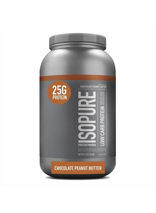 Protein Powder, Low Carb Whey Isolate with Vitamin C & Zinc for Immune Support, 25g Protein, Keto Friendly, Chocolate Peanut Butter, 40 Servings, 3 Pounds (Packaging May Vary)