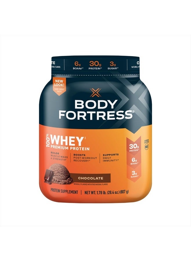 100% Whey, Premium Protein Powder, Chocolate, 1.78lbs (Packaging May Vary)