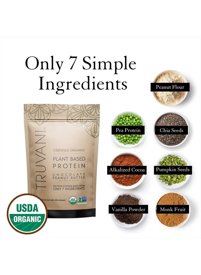 Vegan Protein Powder | Chocolate Peanut Butter | 20g Organic Plant Based Protein | 20 Servings | Pea Protein for Women and Men | Keto | Gluten & Dairy Free | Low Carb | No Added Sugar