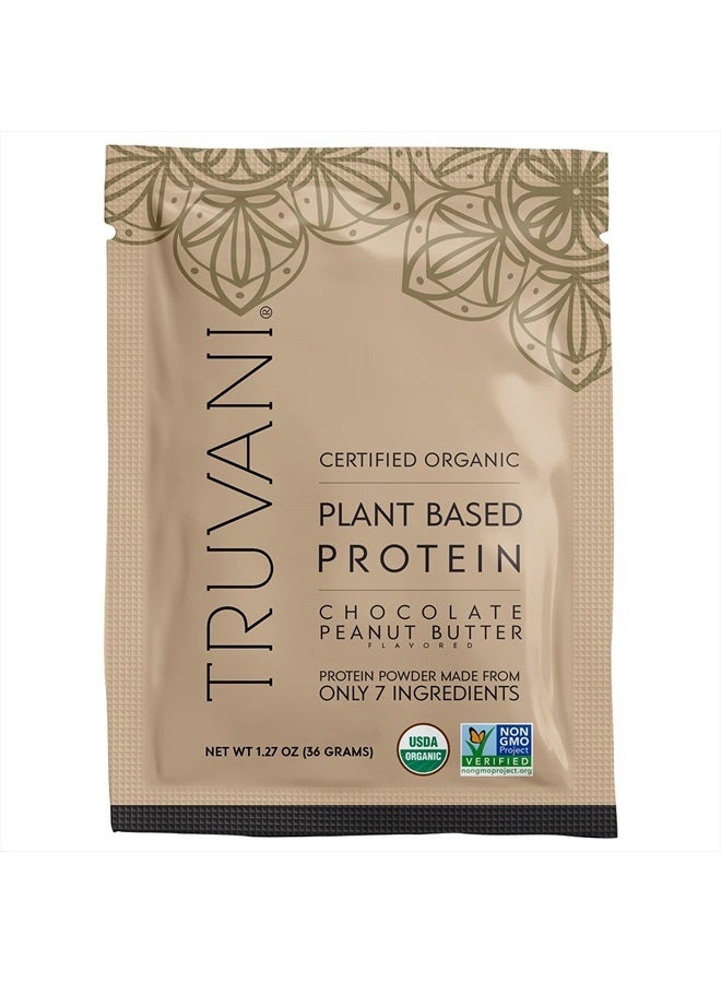 Vegan Protein Powder | Chocolate Peanut Butter | 20g Organic Plant Based Protein | 1 Serving | Pea Protein for Women and Men | Keto | Gluten & Dairy Free | Low Carb | No Added Sugar