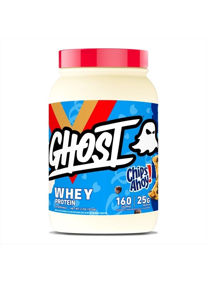 Whey Protein Powder, Chips Ahoy - 2LB Tub, 25G of Protein - Chocolate Chip Cookie Flavored Isolate, Concentrate & Hydrolyzed Whey Protein Blend